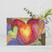Diversity Love Hearts Hands Colorful Invitation Kaart (Staand voorkant)