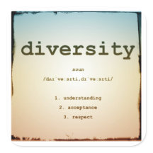 Diversity Square Stickers, Glanzend, Groot, 3 inch