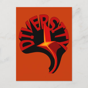 Diversity Swirling Star-Briefkaart Briefkaart