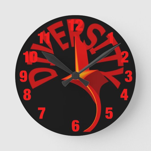 Diversity Swirling Star Clock Ronde Klok (Voorkant)