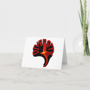 Diversity Swirling Star Notecard Kaart