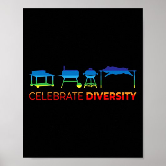 Diversity vieren - Bbq Poster (Voorkant)