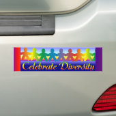 Diversity Vieren Bumpersticker (Op auto)