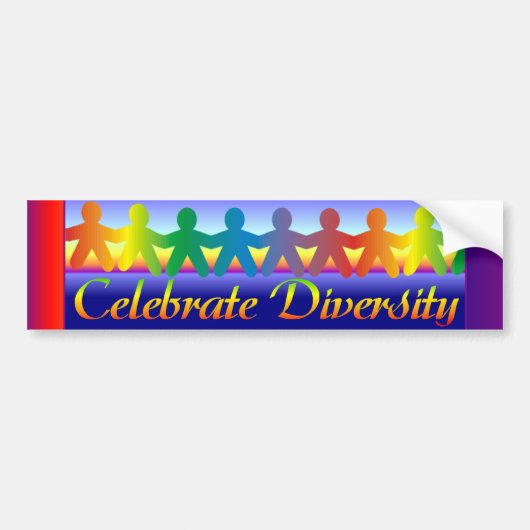 Diversity Vieren Bumpersticker (Voorkant)