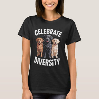 Diversity vieren Labrador hond T-shirt
