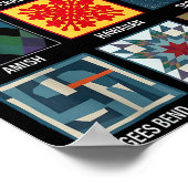 Diversity vieren quiltambacht patchwork poster (Hoek)