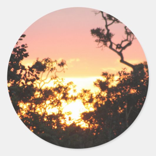 Diversos personalizados com paisagem ronde sticker (Voorkant)