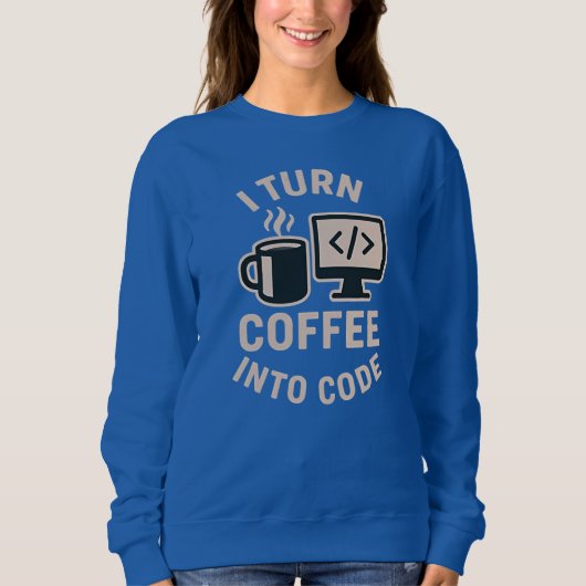Divertido Convierto Café En Código Trui (Voorkant)