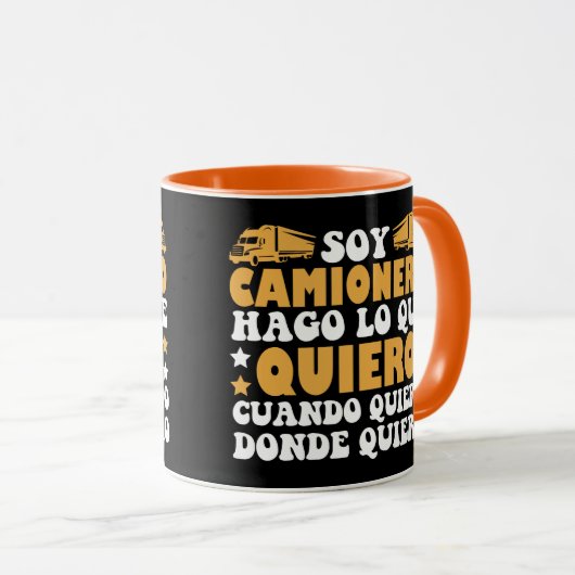 Divertido Soy Camionero Hago Lo Que Quiero Mok (Voorkant rechts)