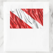 Divervlag Rechthoekige Sticker (Tas)