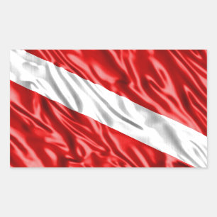 Divervlag Rechthoekige Sticker