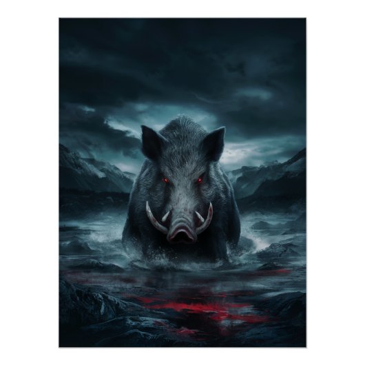 Dives boar-Posters Perfect Poster (Voorkant)