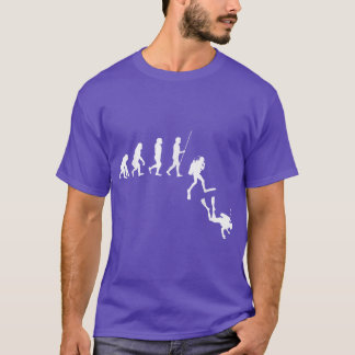 Divevolutie Funny Scuba-duiker Oceaanleven Evol T-shirt