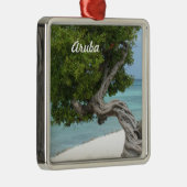 Divi Divi-boom in Aruba Metalen Ornament (Rechts)