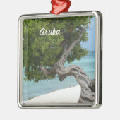 Divi Divi-boom in Aruba Metalen Ornament (Links)