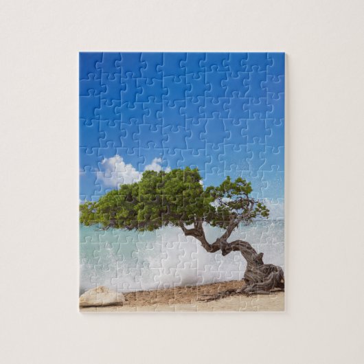Divi Divi Tree, Eagle Beach, Aruba, Caribisch gebi Legpuzzel (Verticaal)