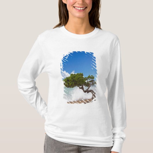 Divi Divi Tree, Eagle Beach, Aruba, Caribisch gebi T-shirt (Voorkant)