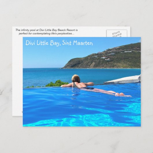 Divi Little Bay Infinity pool, Sint Maarten - SXM Briefkaart (Voorkant / Achterkant)