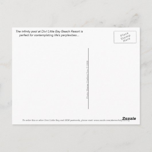 Divi Little Bay Infinity pool, Sint Maarten - SXM Briefkaart (Achterkant)