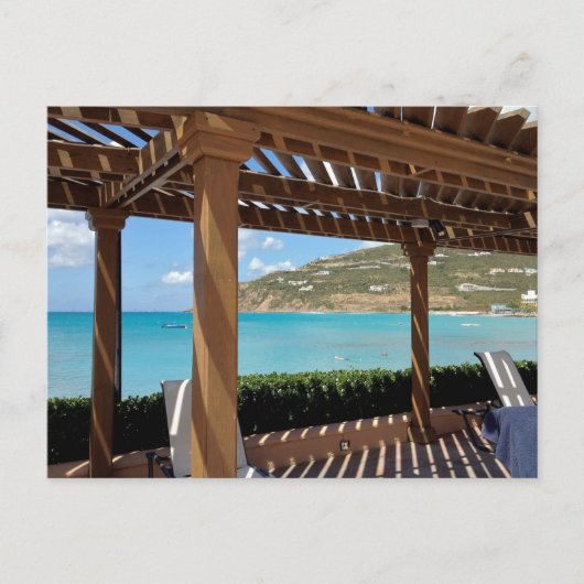 Divi Little Bay SXM poolside pergola Briefkaart (Voorkant)