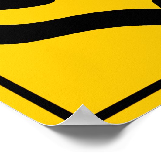 Divided Highway start Highway Sign Poster (Hoek)