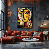 Divided Presence — Contemporary Abstract  Poster