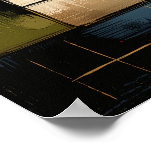 Divided Presence — Contemporary Abstract  Poster (Hoek)