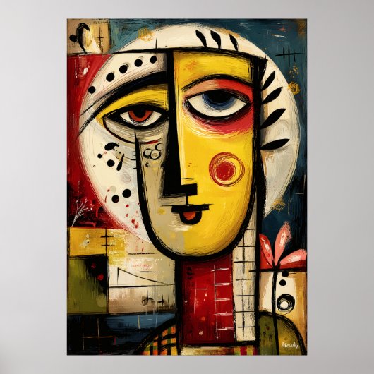 Divided Presence — Contemporary Abstract  Poster (Voorkant)