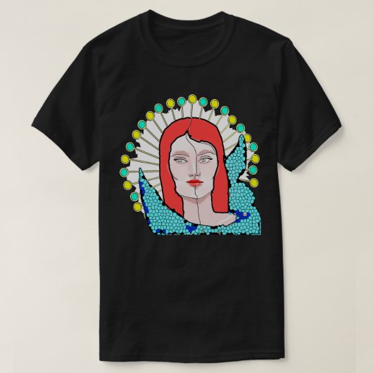Divided Woman Face Portret T-shirt (Design voorkant)