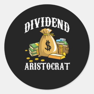 Dividend Aristocrat Money Stocks Investors Gift Ronde Sticker