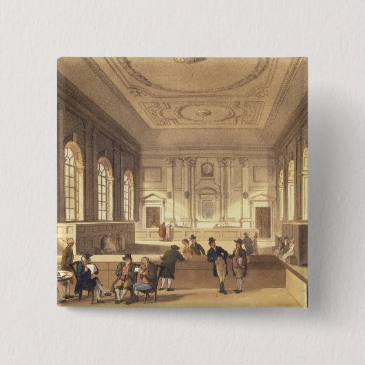 Dividend Hall in South Zee House Vierkante Button 5,1 Cm (Voorkant)