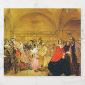 Dividenddag bij de Bank of England (effectenmarkt) Sparkling Wijnetiket (Enkel label)