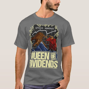Dividenden van Bull vs Beer Stock Market Investor T-shirt