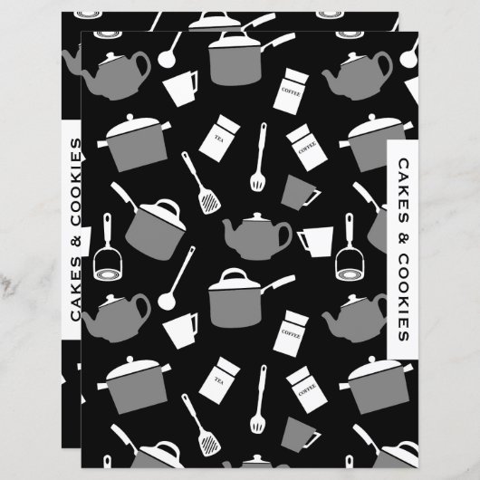 Divider koekjes en koekjes | Black White Kitchen (Voorkant / Achterkant)