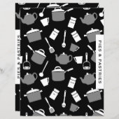 Divider voor taarten en pasteien | Black White Kit (Voorkant / Achterkant)