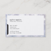 Dividerlijn met zwart tabblad/nachtelijke zakelijk visitekaartje (Achterkant)