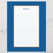 Dividerpagina voor blauw Oranje Multomap van de Te (Achterkant)