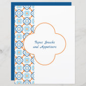 Dividerpagina voor blauw Oranje Multomap van de Te (Voorkant / Achterkant)