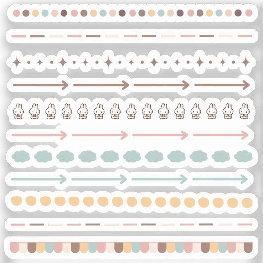 Dividers tiny latte sheet sticker (Voorkant)
