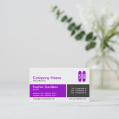 Dividon Paars en donkergrijs - Initialen Visitekaartje (Staand voorkant)