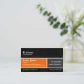 Dividon v2 Oranje en donkergrijs Visitekaartje (Staand voorkant)