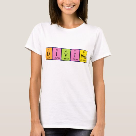 Divina periodiek table name shirt (Voorkant)