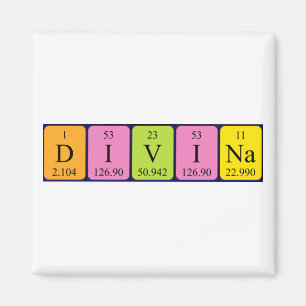Divina periodieke table name magnet