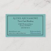 Divination Tarot Card Reading Business Card Visitekaartje (Achterkant)