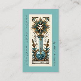 Divination Tarot Card Reading Business Card Visitekaartje