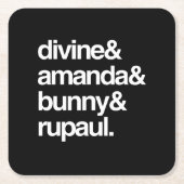 Divine Amanda Bunny en Ru Kartonnen Onderzetters (Voorkant)