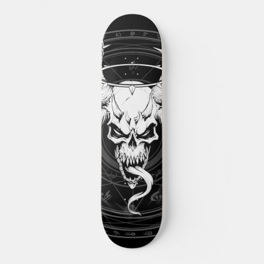 Divine Arcane Skull of Death (zwart) Persoonlijk Skateboard (Voorkant)