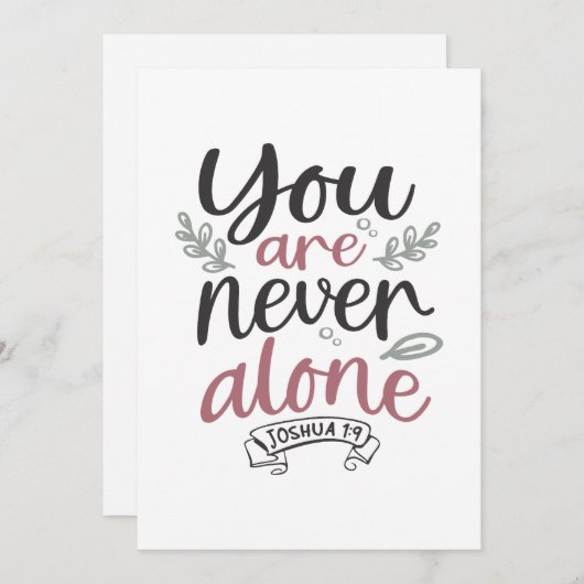 Divine Assurance - Joshua 1:9 Christelijk ontwerp Bedankkaart (Voorkant / Achterkant)