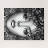 Divine Black Girl Digital Art Portret Legpuzzel (Horizontaal)