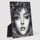 Divine Black Girl Digital Art Portret Tabletop Fotoplaat (Zijkant)